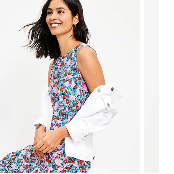 LOFT Daisy Tie Back Flounce Dress - Picture 6 of 10